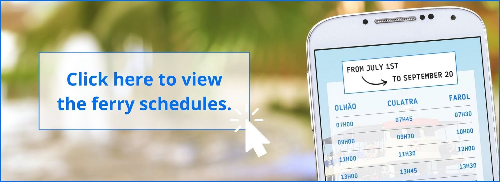 Ferry Schedules for Culatra and Farol Ferry Schedules for Culatra and Farol